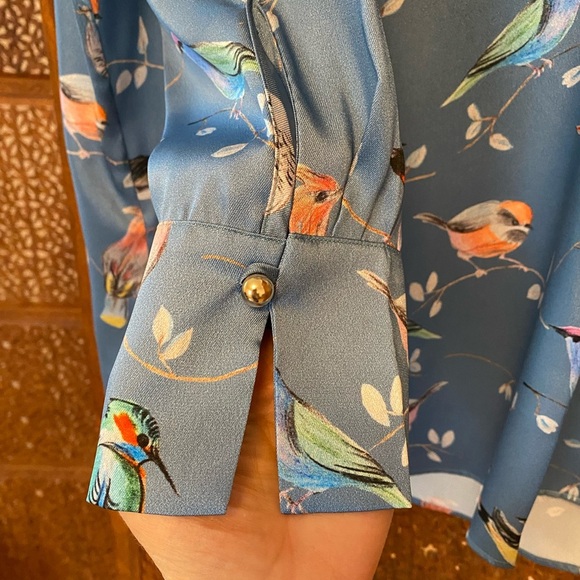 🚺 Pietro Brunelli blue singing bird tunic - Picture 9 of 11